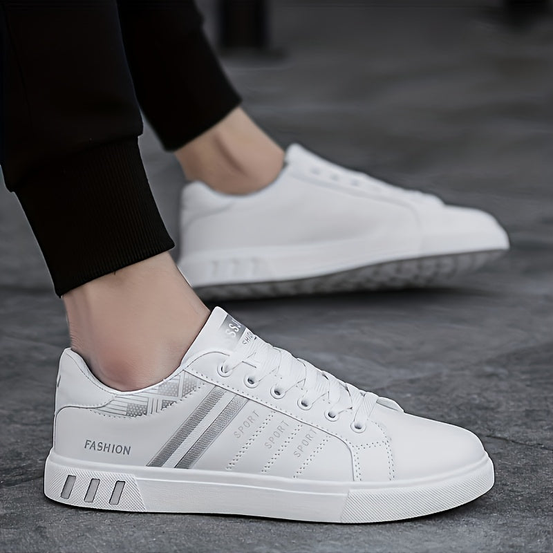 Men'S Shoes Spring New Men'S Business Casual Sports Shoes, Low Cut Lace Up, Fashionable Flat Bottomed Student Casual Board Shoes, Lined with Fabric, Providing Good Comfort, Breathable And Comfortable, Versatile for Travel