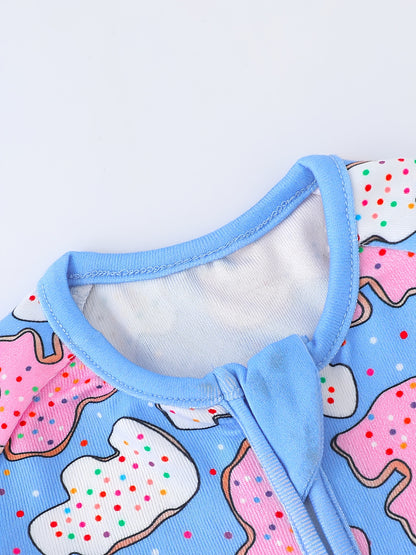 Snug-Fit Baby Sleeper: Elephant And Zebra Animal Friends Print. Two-Way Zipper, Fold-Over Cuffs. Soft, Machine Washable for 0-3 Years. Perfect for All-Season Outdoor Wear, for Outdoor