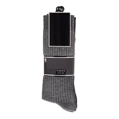 6 PAIRS MEN'S DRESS SOCKS IN BLACK