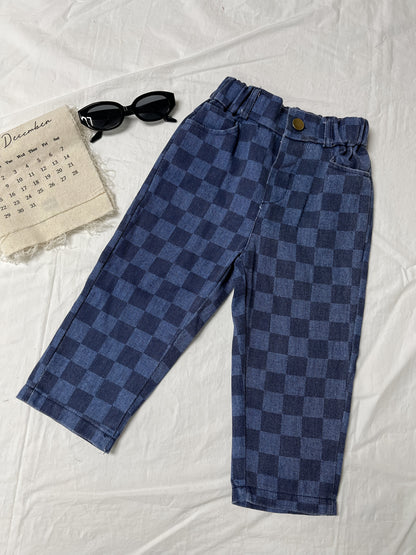 2024 Autumn Winter New Collection Boys And Girls Korean Easy Japanese Trendy Fashion Plaid Long Pant, for Outdoor