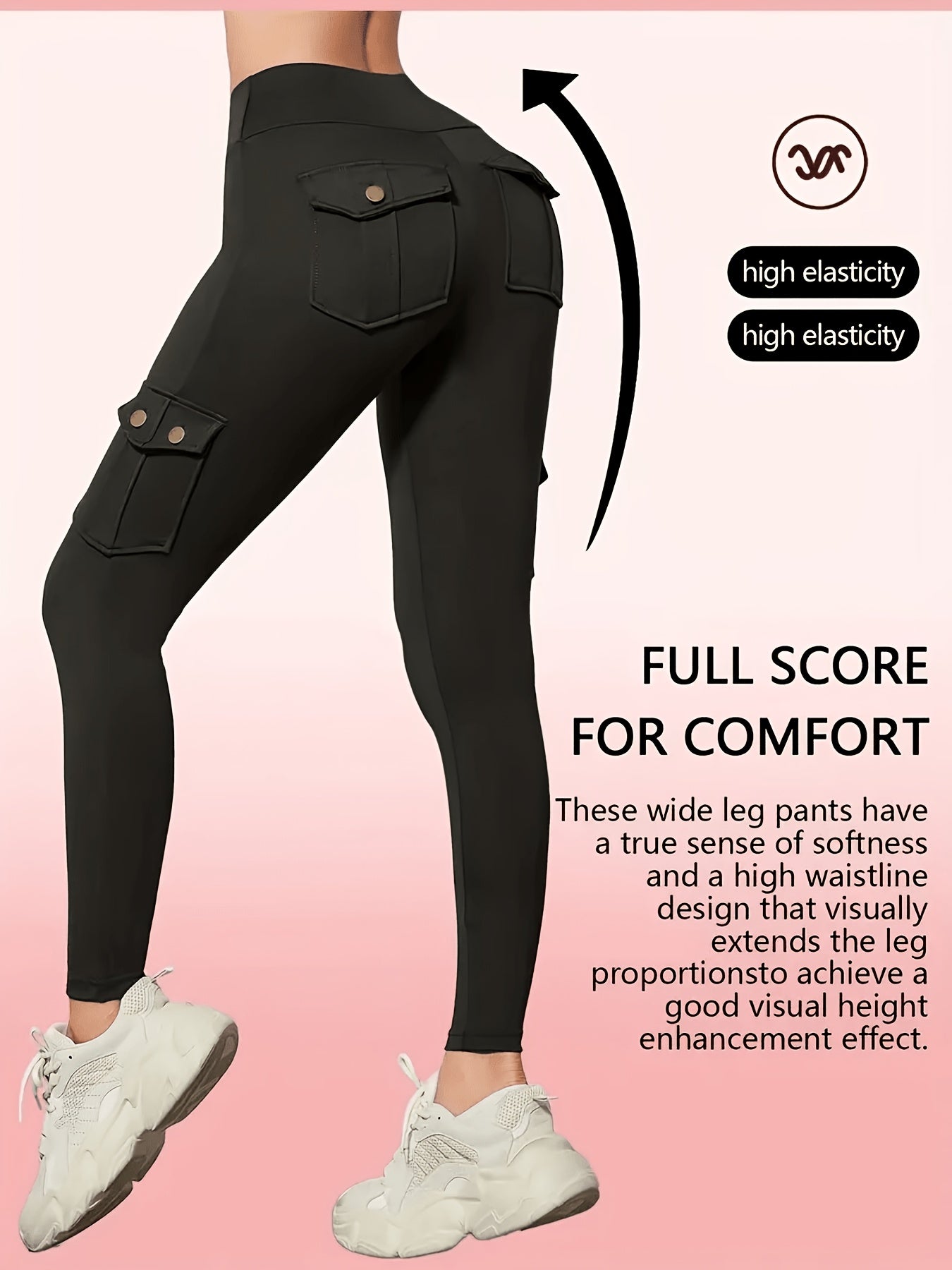 One-piece - Four-season Style Women'S Fashionable Work Pants With Pockets, Flares The Hips And Slims The Figure. Suitable For, Outdoor Leisure. Multi-pocket Ankle-length Pants, Casual Women'S Wear, Summer Women'S Wear. Available In Five Colors
