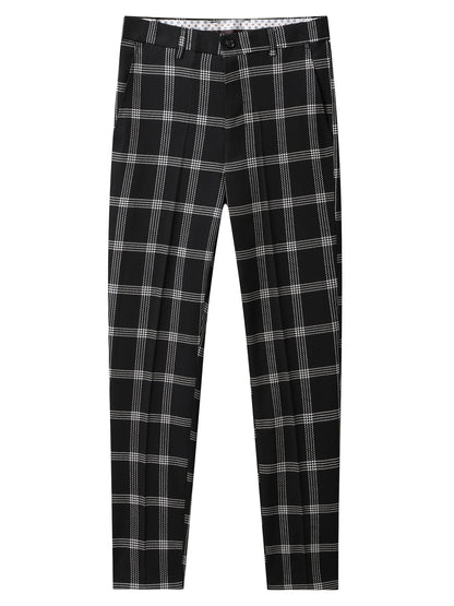The Latest Men's Plaid Suit Two-piece Four-season Men's Size Slim-fit Two-piece Wedding Banquet Dress Business Casual