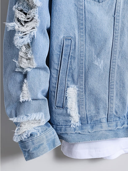 Men's Versatile Denim Pullover Coat