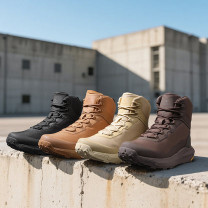 NORTIV 8 Men's Tactical Hiking Boot Lightweight Boots for Work All Day Side Zipper Motorcycle Combat Boot Arch Support 8 Inches