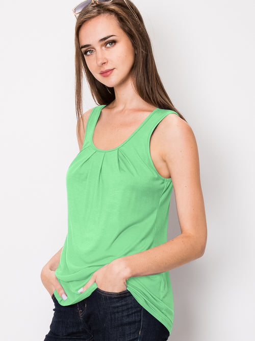 Women's Sleeveless Scoop Neck Loose Fit Tank Top