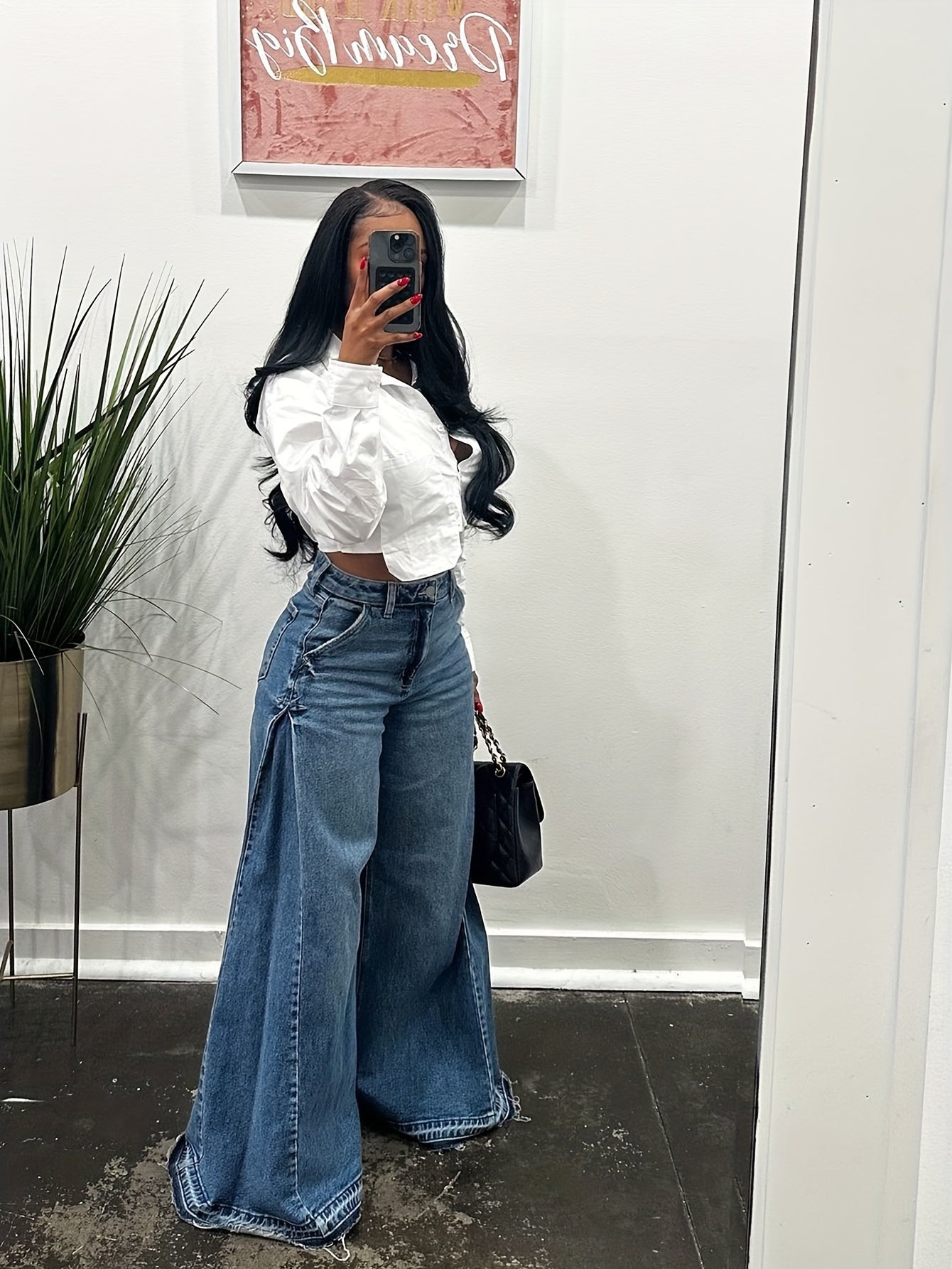 Loose-Fitting Flared Jeans for Women