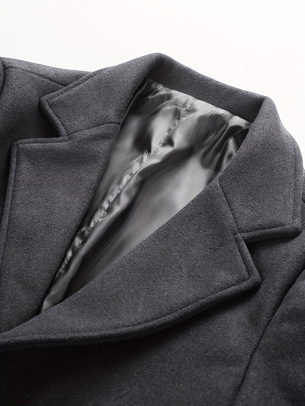 Men's Versatile Wool Blend Single-Breasted Coat Everyday 285