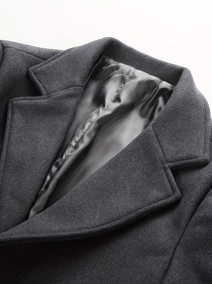 Men's Versatile Wool Blend Single-Breasted Coat Everyday 285