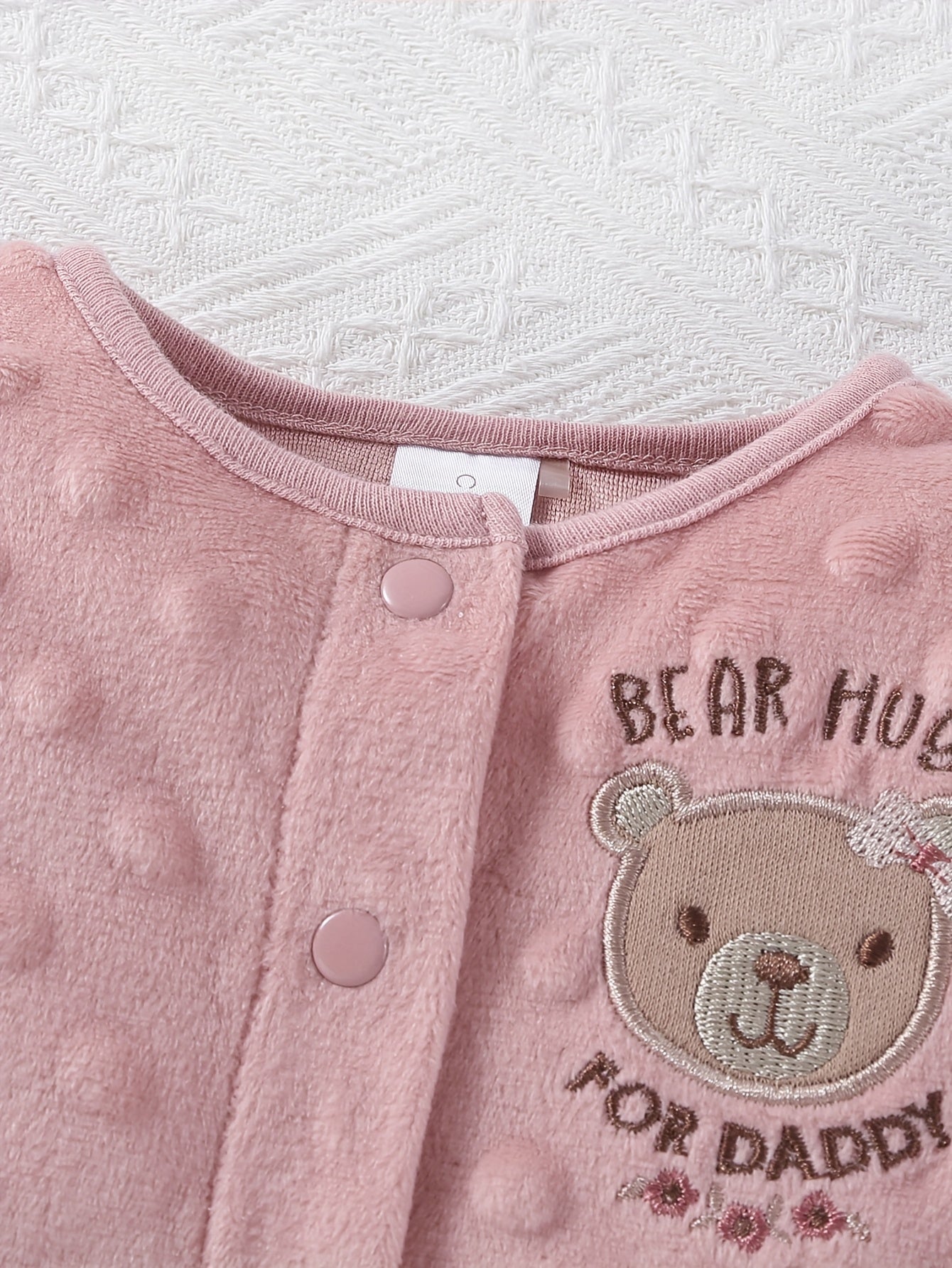 4pcs Autumn And Winter Baby Girl Triangular Jumpsuit, Cartoon Cute Bear Style Velvet Long-Sleeved Hair Tie Baby Girl Set Long Pants, for Outdoor