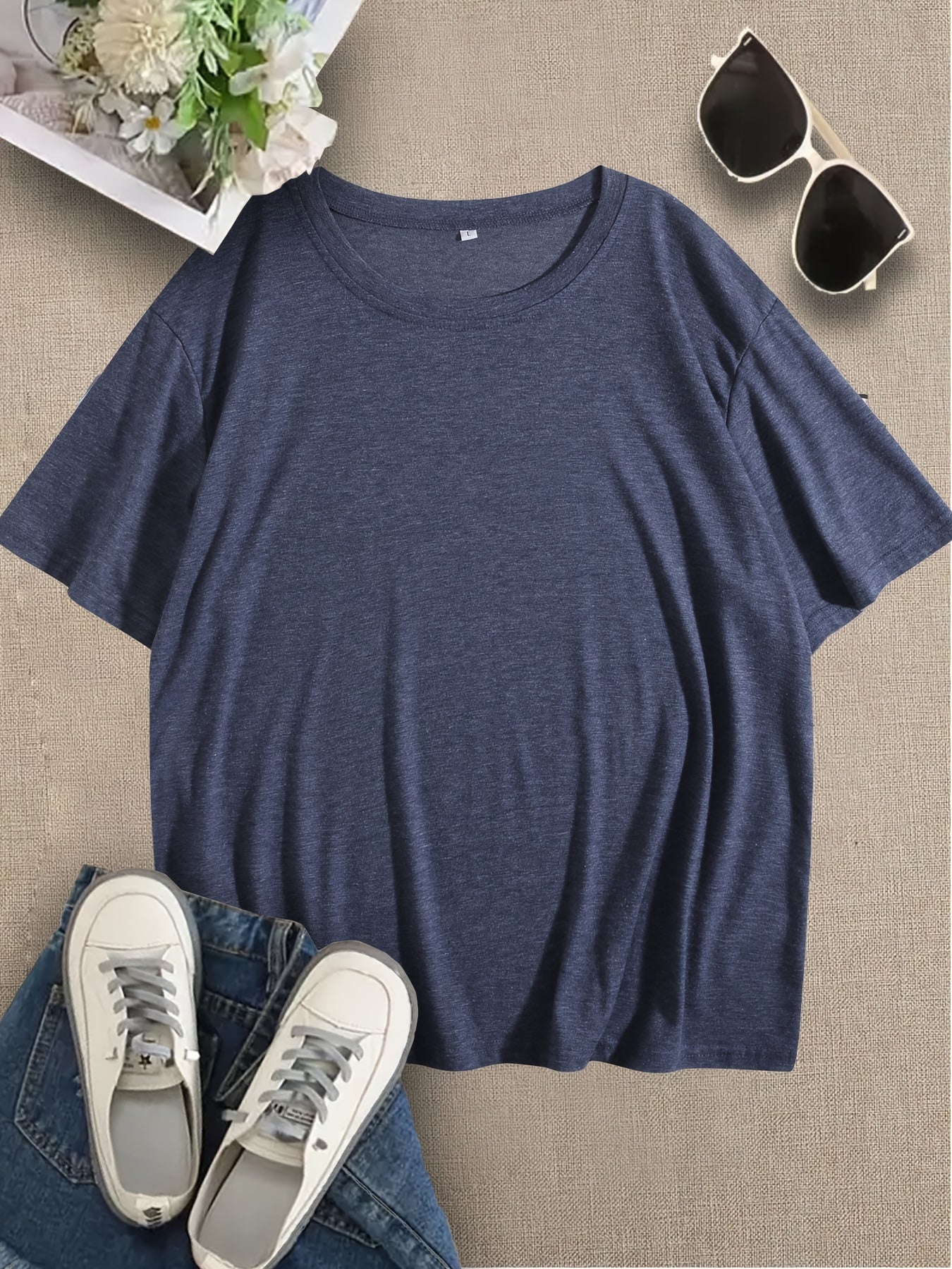 Double-sided Printing Women's T-shirts Women's Blend T-shirts-Stars, Stripes & Jesus Christ T-Shirt - Patriotic Faith Design for Women | Casual Summer Wear | Christian Apparel | Trendy Graphic Tee