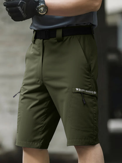 Men's Green+Blue+Khaki Cargo Shorts - product view 8