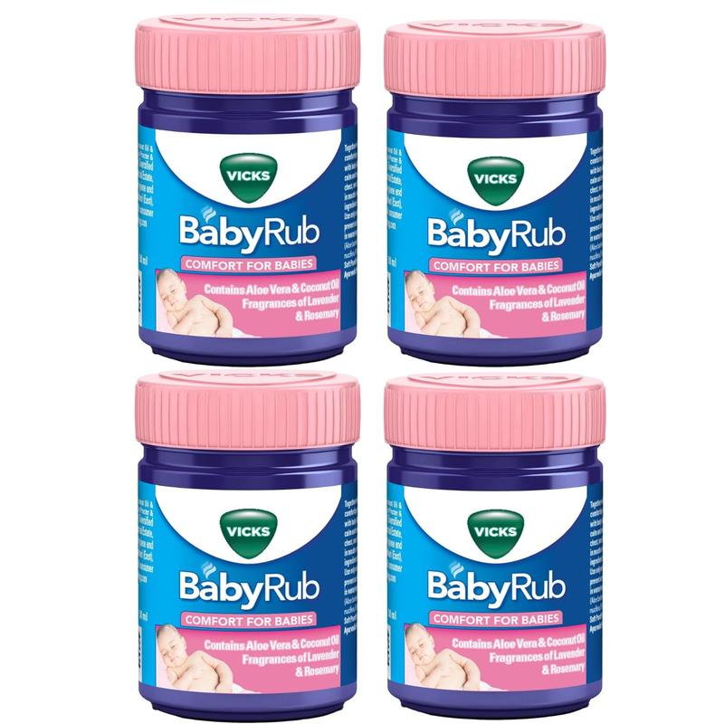 Vicks BabyRub Soothing Vapor Ointment for Babies 50ml Aloe Vera and Coconut Oil