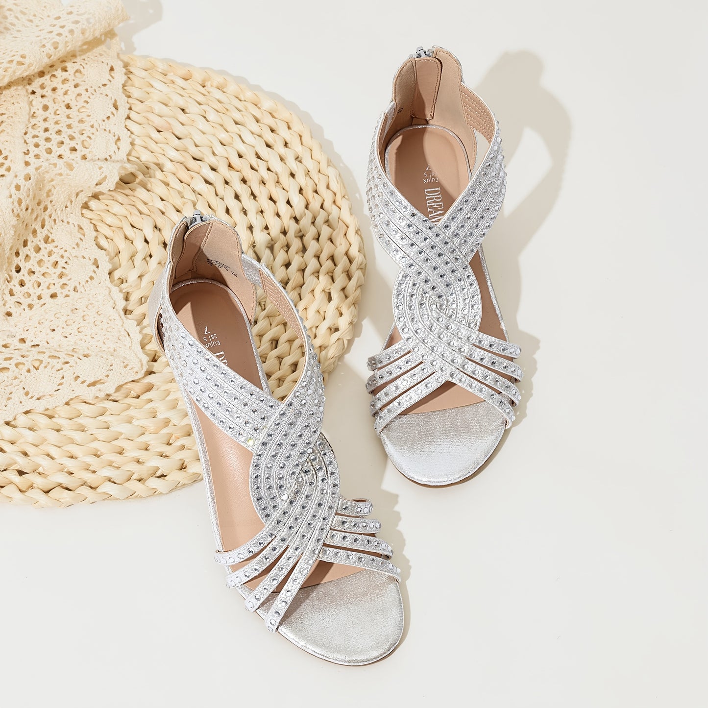 Womens Open Toe Espadrilles Dressy Platform Sandals Slip on Elastic Ankle Strap Wedges Sandals Stylish and Comfortable and Fashion Shoes Fashion Outdoor Shoes Quick On and Off Suitable for Different Occasions, Women Shoes