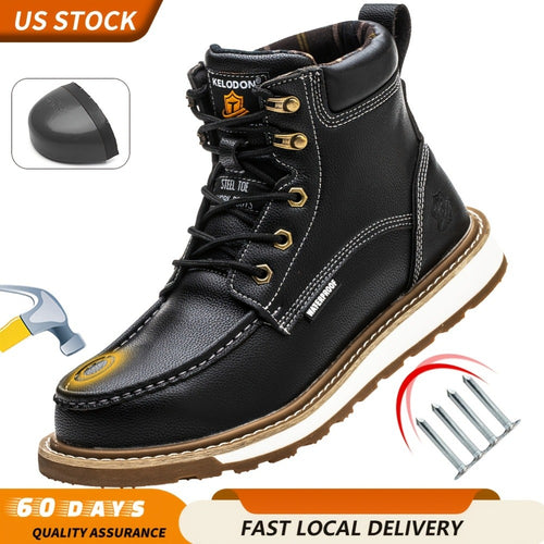 Men's Work & Safety Boots - Steel Toe Protection & Non-Slip Sole 732389