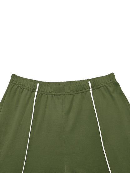 Women'S Casual Long Pants And Short Sleeve Outfit