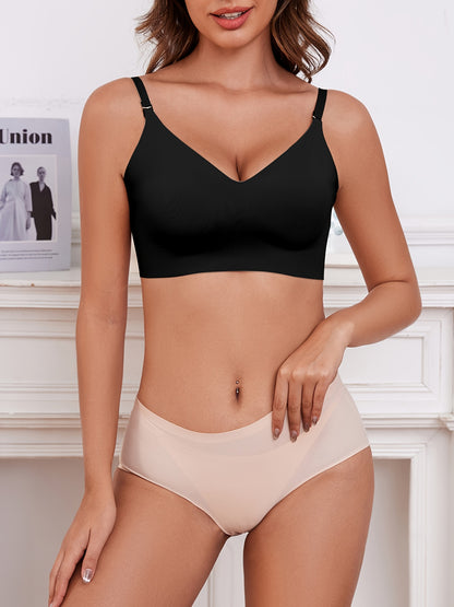 EssElegance Seamless Bralette & Camisole Set - Wire-Free, 3-Way Convertible with Adjustable/Removable Straps, Cross-Back Design, Invisible Comfort High Support, Nude Color Palette (Light Beige) for Everyday Special Occasions, Elegant Undergarment