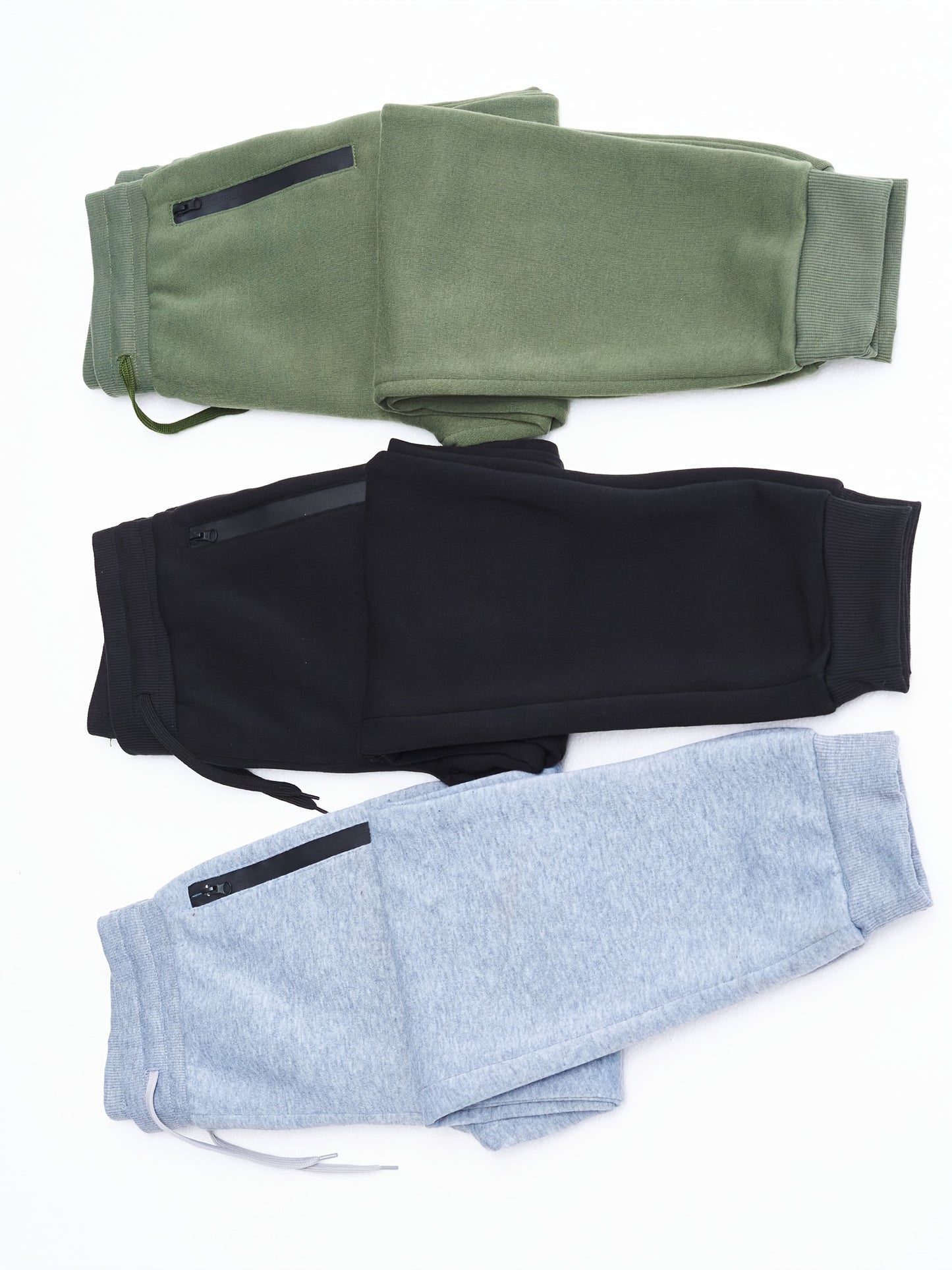 3Pk Boys Sweatpants Athletic Workout Kids Clothes Boys Joggers Pants with Zipper Pocket And Drawstring Size 4-20, Perfect for Outdoor