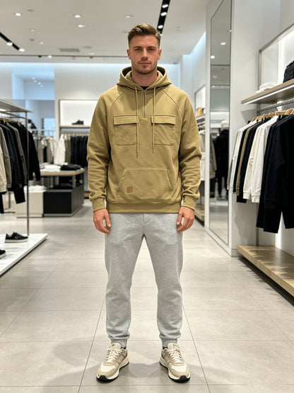 Men's Black Polyester Hoodie - product view 18