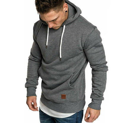 CRAZYHONEY Men Hoodie Casual Hooded Solid Pocket Cup Slim Fit Sweatshirts Pullover Sweater Tops Long Sleeve