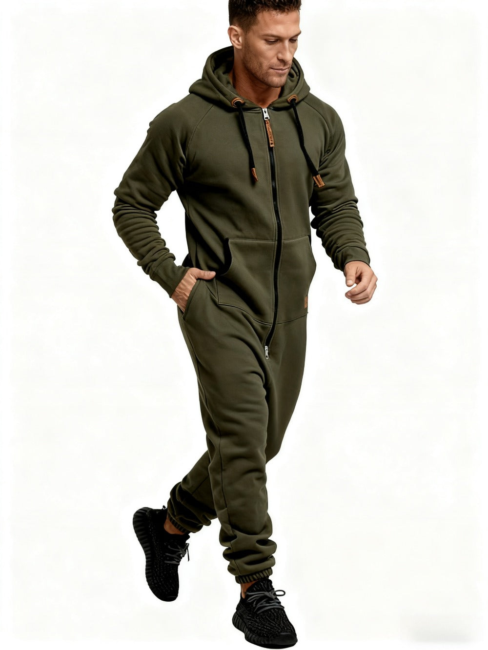 Men's Hooded Coveralls - Full-Zip One-Piece Design Style 4757