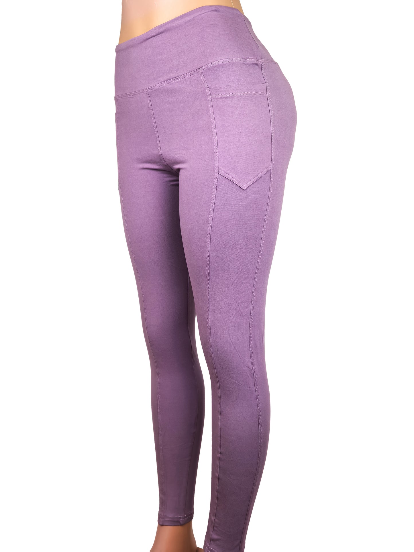 POCKETS Women's Leggings/High Waist Soft Stretch Skinny Solid Color & Printed & Tye Die Leggings for Women, Supper Soft Women's Clothing,,