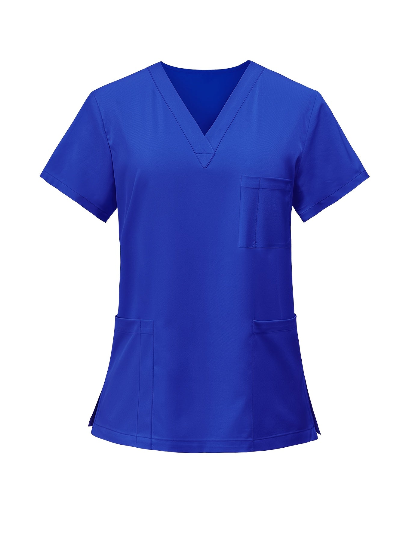 [2pcs Scrub Suit Set] Ships From The United States] 2pcs Set Scrub Suit Set for Women Modern V-neck Top T-shirt & Tapered Leg Jogger Pants with Drawstring Nursing Uniforms Set Suitable for Pet Hospitals, Dental Clinics, Nursing Work, Etc