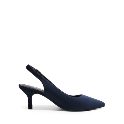 Women's Closed Toe Wedding Low Heel Slingback Kitten Heels Adjustable Strap Pointed Toe Pumps High Heeled Prom Dress Shoes Low Kitten Heels Women's Slingback Dressy Pumps Pointed Closed Toe Ankle Strap Elegant Wedding Pumps Formal Comfortable Shoes