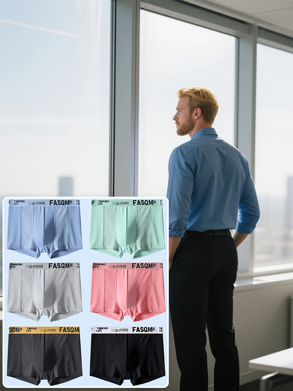 Men's Boxer Briefs - Breathable 6 Pack Everyday