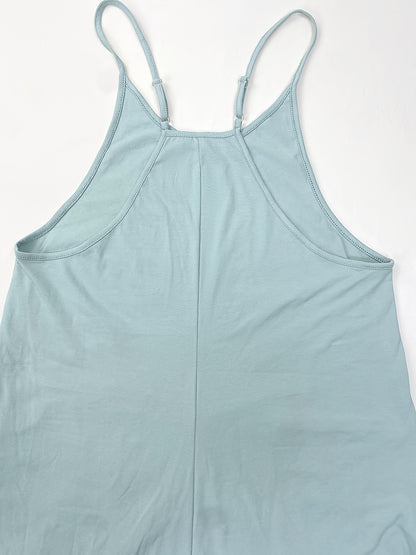 Women's Solid Color Sleeveless Overalls Jumpsuit, Casual Comfy Jumpsuit for Spring & Fall, Women's Jumpsuit for Daily Wear, Cute Summer Outfits
