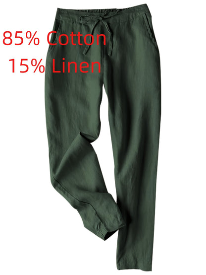 Women'S Summer Casual High-Waisted Drawstring Beach Pants