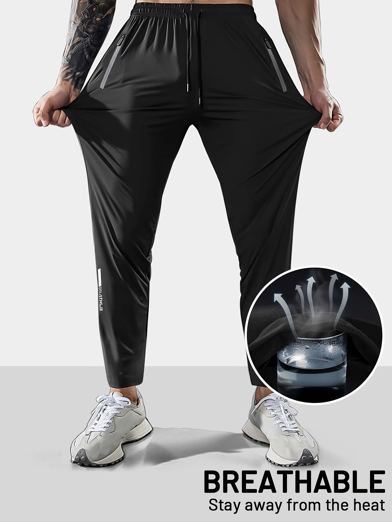 Men'S Sweatpants Lightweight Active Pants Outdoor Hiking/Fishing Pants Quick Dry for Running/Jogging/Yoga/Golf with