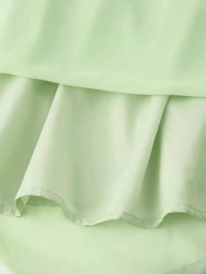 Chic Elegant Women'S Chiffon Layered Ruffle Loose Dress | Spring Summer Casual Vacation
