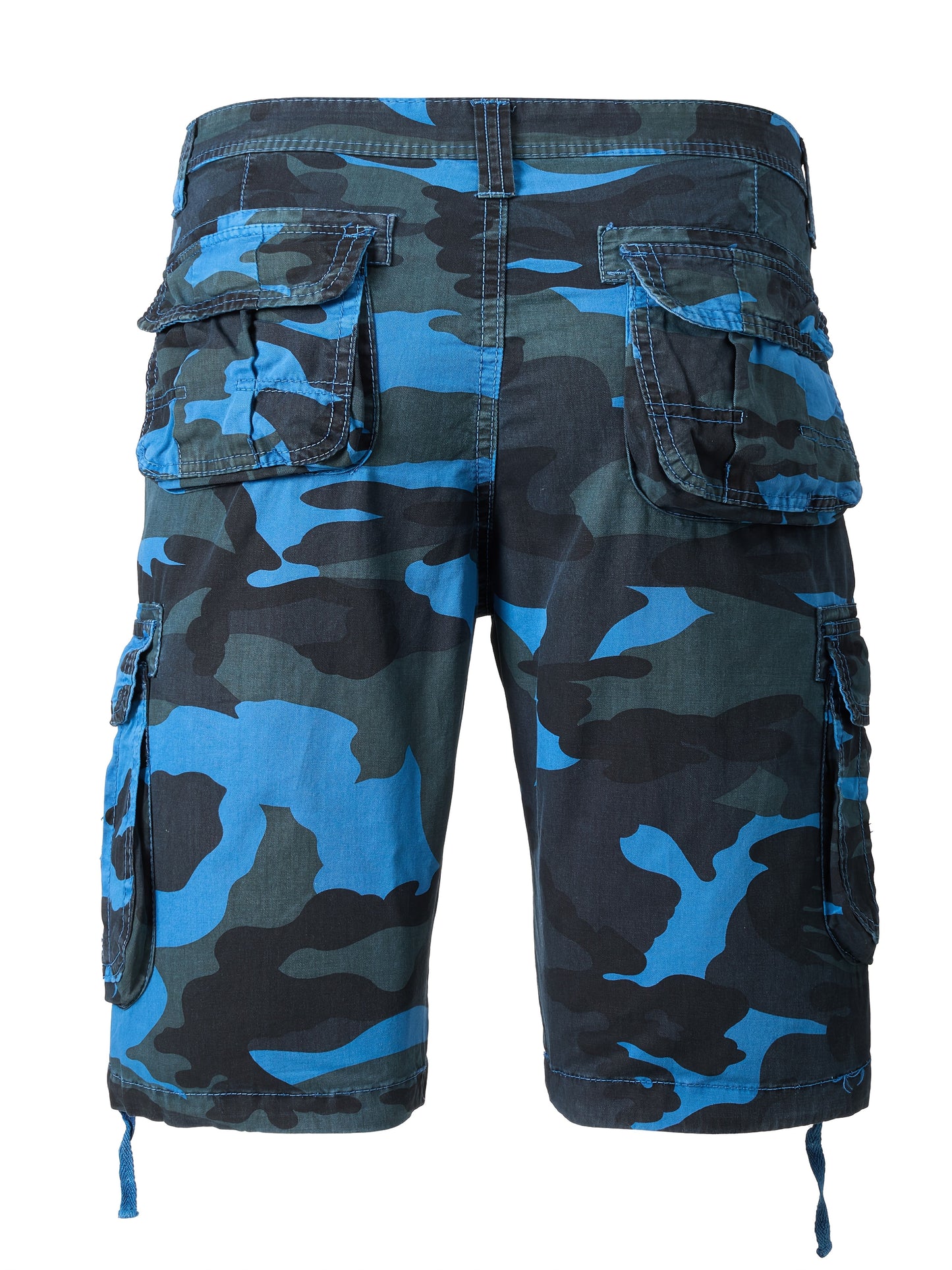 Men's Pure Cotton Washed Camouflage Outer Multi Pocket Workwear Shorts