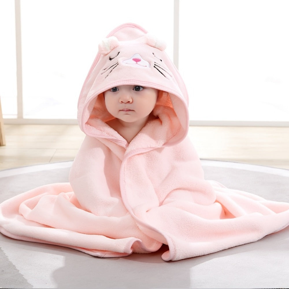 Baby Hooded Towel Set - Soft Absorbent Animal Designs