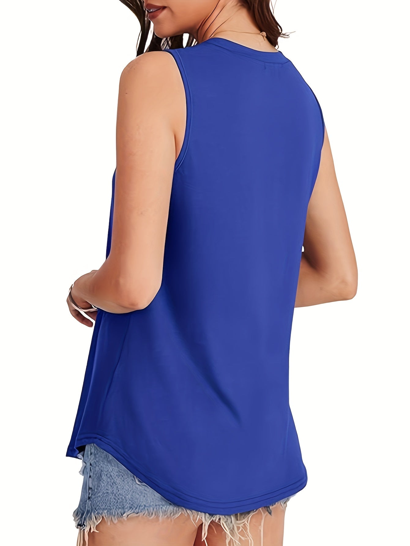 Three-piece Set 2025 Europe And The United States Fashion Casual Loose Printed Round Neck Waist Sleeveless Vest