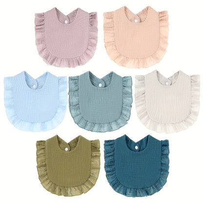 Baby Bib - 7-pack Adjustable Muslin Soft