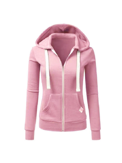 2025 New Waist-Cinching Zipper Sweatshirt Women - Cycling Sport Style Slim Fit Hooded Cardigan