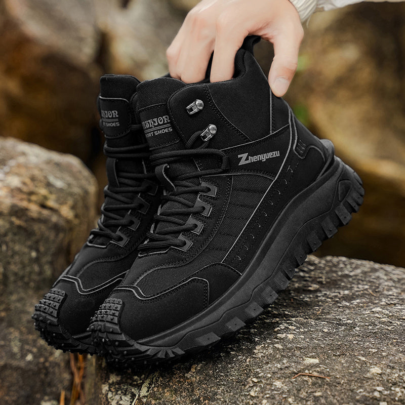 [Lightweight|Comfortable] Lightweight Comfortable High-Top Hiking Boots | Large Size Sports, Thick Sole, Casual Walking Shoes, All-Season Outdoor Activities, Camping