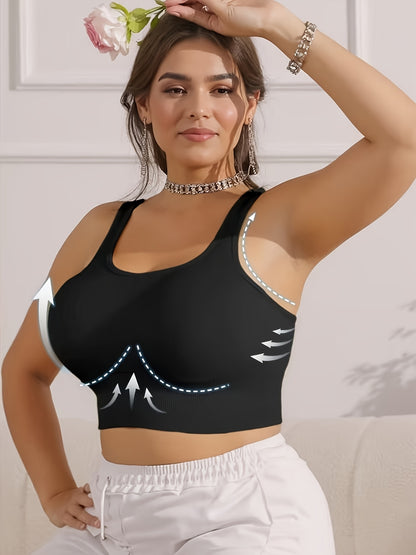 2pcs Women's Solid Color Sports Yoga Comfortable Push-up Bras - Underwear Suitable for Yoga And Exercise