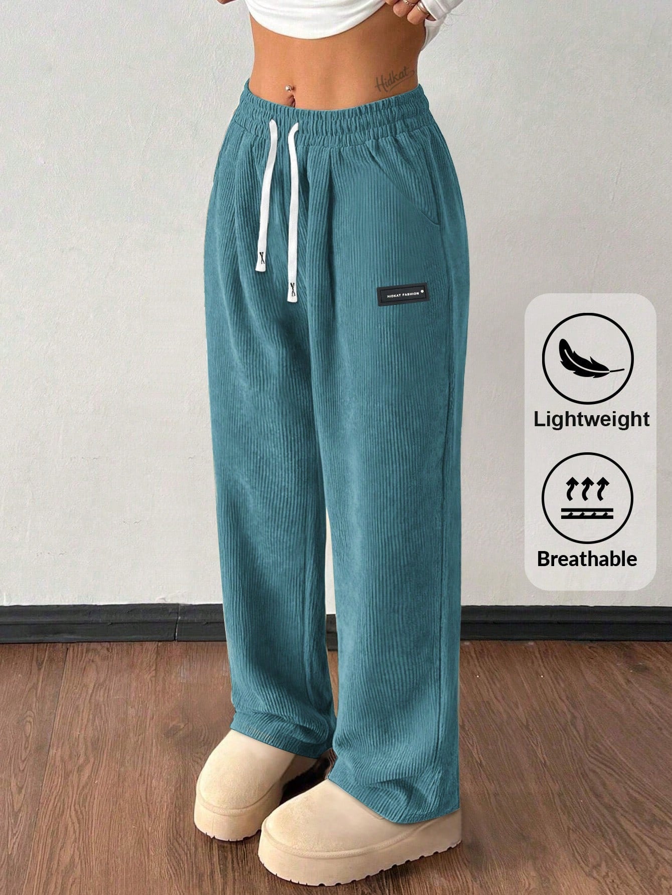 Women's Khaki Polyester Pants - product view 26