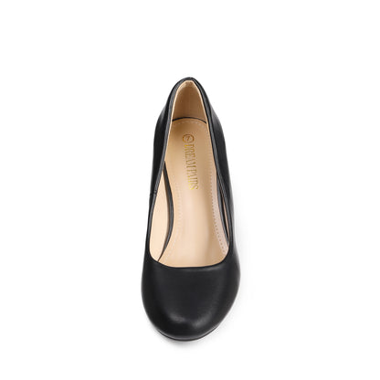 Women's Luvly Bridal Wedding Party Low Heel Pump Shoes Women’s High Heel Dress Pump Round Toe Shoe Classic Office Special Dressy Casual Wedding Pump Shoes
