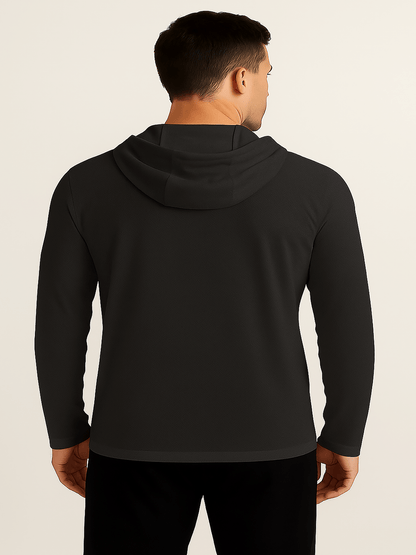 2 PACK Quick-Dry Long Sleeve with Hood Shirt – SPF 70+ Sun Protection, Lightweight & Breathable, Moisture-Wicking Outdoor Performance Top for Hiking, Fishing, Running, Beach