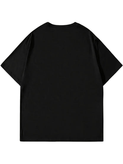 Fashionable Men'S Printed T-Shirt - Classic Summer Casual Crew Neck Short Sleeve T-Shirt, Comfortable And Breathable, Stylish Letter Pattern Design, Trendy Versatile Men'S Wear, a Delightful Holiday Gift