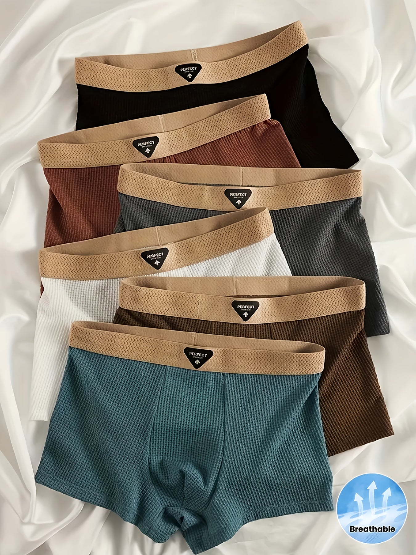 Men's 6 Colors 6 Packs Silk Shorts - product view 10