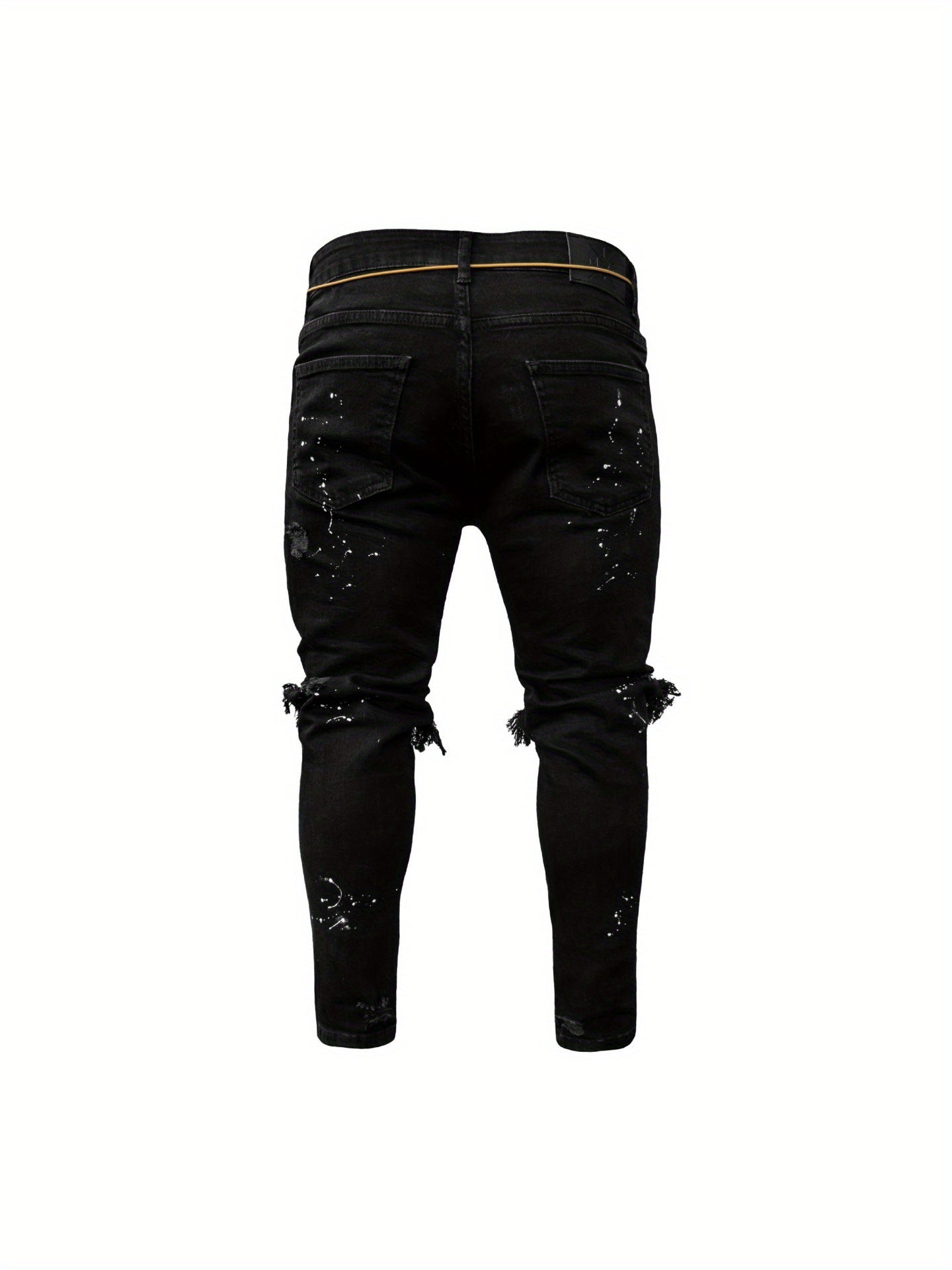 1pc for Man's Skinny Fit Ripped Destroyed Distressed Slim Fashion Stretch Jeans Pants - Stretch & Durable for Daily & Street Wear - Sizes S-3XL