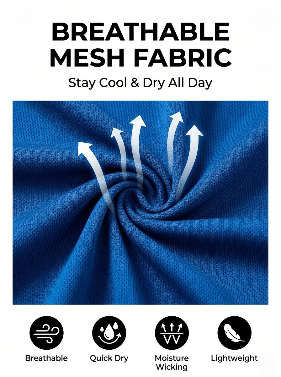8pcs Kids Quick-Dry Mesh T-Shirts for 4-16 Years, Boys Girls Summer Breathable Short Sleeve Crew Neck Athletic Tops for Outdoor Running & Casual Wear