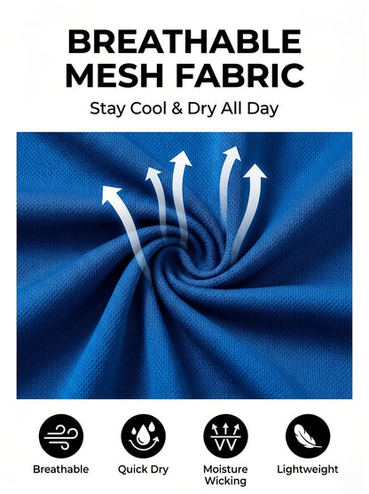 8pcs Kids Quick-Dry Mesh T-Shirts for 4-16 Years, Boys Girls Summer Breathable Short Sleeve Crew Neck Athletic Tops for Outdoor Running & Casual Wear