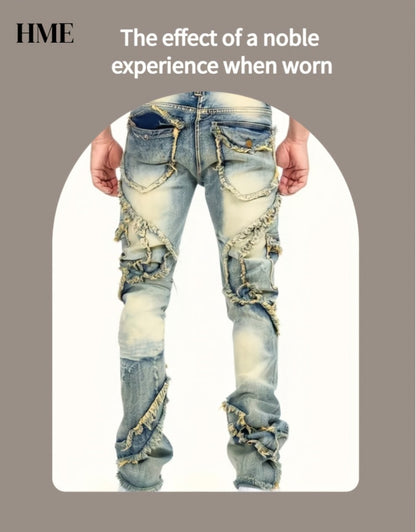Men's Slim Fit Jeans - Classic Wash Embroidered