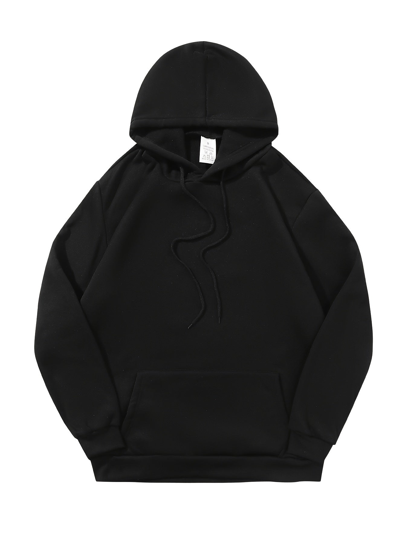 3pcs Men's Thick Hooded Sweatshirts in Solid Color - Casual & Sporty Pullover Hoodies, Long Sleeve, Loose Fit, Machine Washable for Fall & Winter