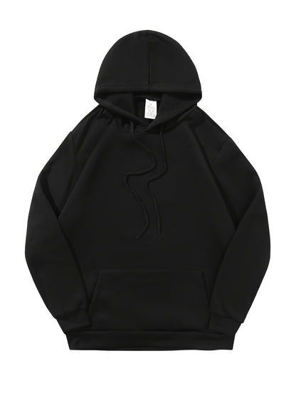 3pcs Men's Thick Hooded Sweatshirts in Solid Color - Casual & Sporty Pullover Hoodies, Long Sleeve, Loose Fit, Machine Washable for Fall & Winter